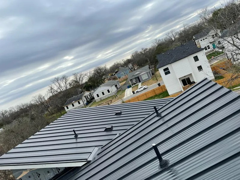 Standing seam metal roof panels with vents for Skylight Repair in Shiloh